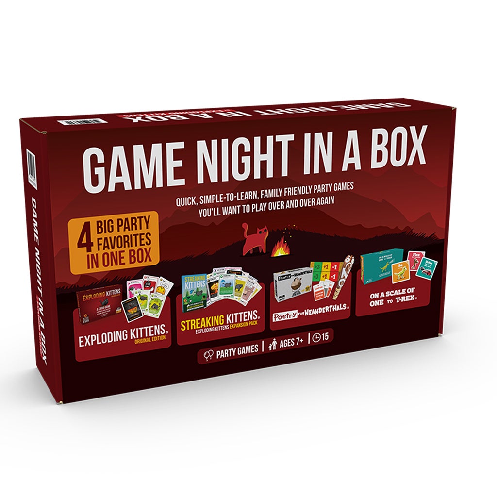 Exploding Kittens Game Night In A Box: 4 Games 1 Box