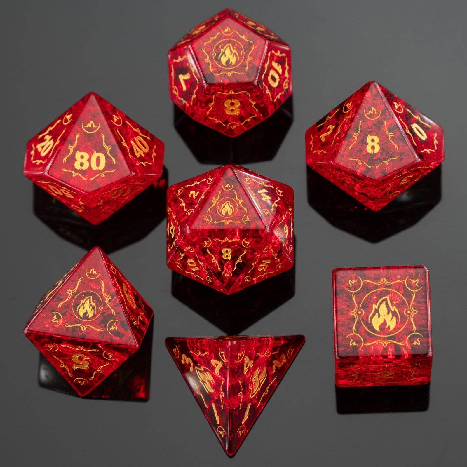 Hymgho Premium Dice Dragon s Hoard Gem Stone Polyhedral Dice Set